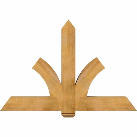 Ekena Millwork Redmond Rough Sawn Timber Gable Bracket, Western Red Cedar, 60"W x 40"H x 6"D x 6"F, 16/12 Pitch GBW060X40X0606RED00RWR